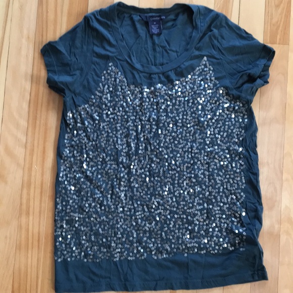 Calvin Klein sequin T-shirt - Picture 1 of 3